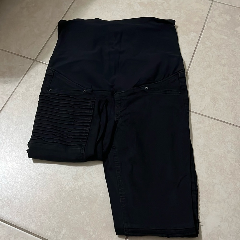 Maternity blank ribbed skinny jeans